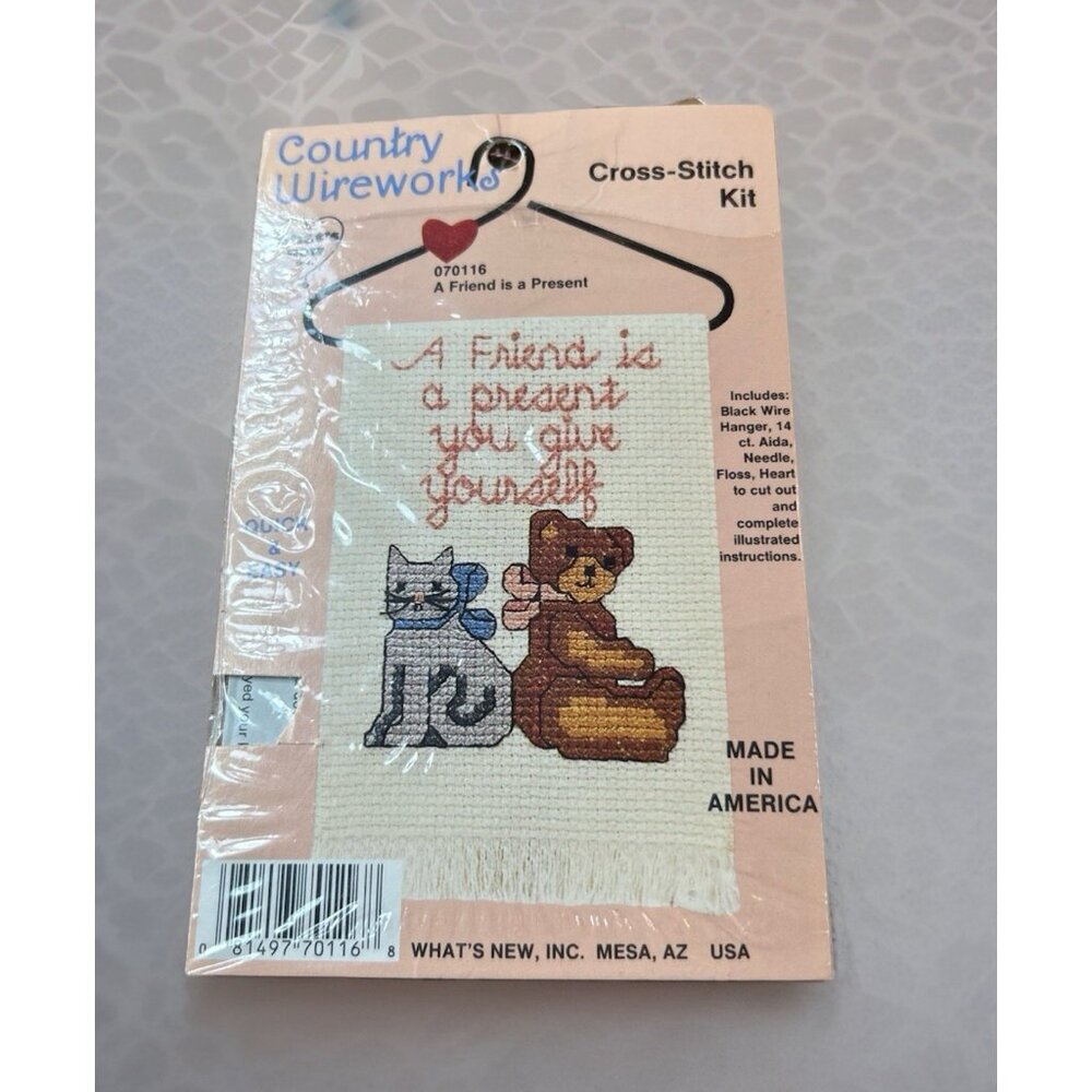 Country Wireworks Cross Stitch Kit 070116 A Friend Is A Present You give